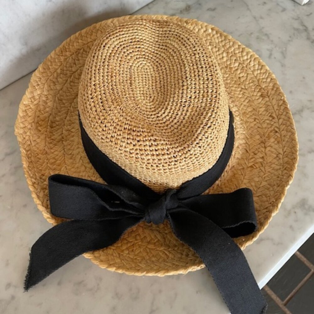 THE SCALA COLLECTION Rockport Big Brim Straw Sun Hat Vintage - Picture 2 of 16